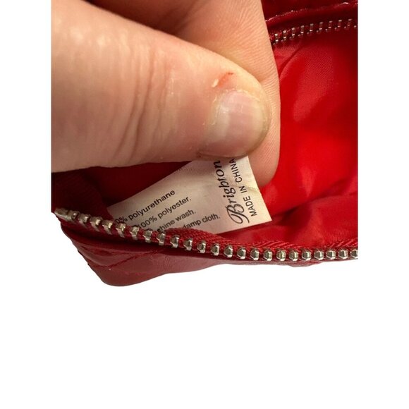 Brighton Faux Red Leather Holiday Wristlet Clutch - Picture 7 of 7